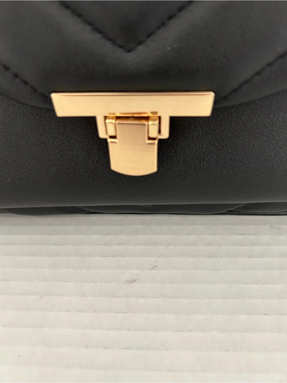A New Day/ NWT/ Structured Quilted Top-Handle Bag in Black/cross body as well